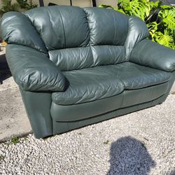 Genuine Leather Couch(Green)