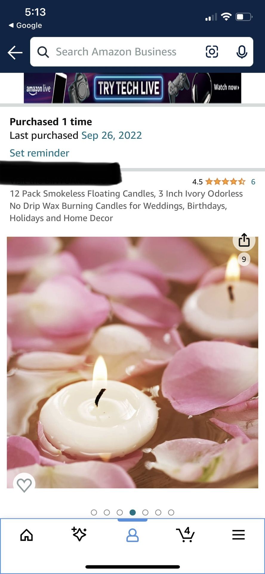 12pack Floating Candles Brand New Boxed 3-inch Wedding Shower Party Home Decor 