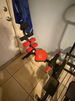 Ab Exercise Machine with Red Foam Rollers