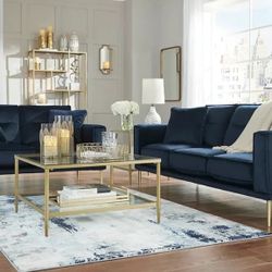 Macleary Sofa Loveseat Navy FAST DELIVERY SHOWROOM

