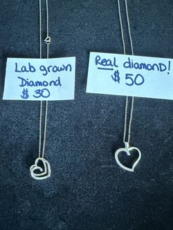 Real Diamond Heart Pendant Necklace