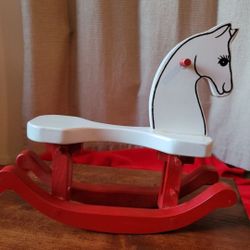 Christmas Rocking Horse for Dolls