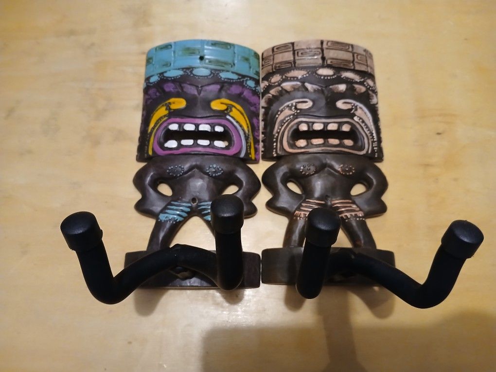 2 Tiki Guitar Display Hangers In Mint Condition