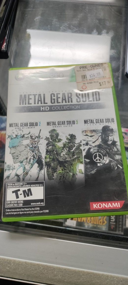 Metal Gear Solid Hd Collection Xbox 360