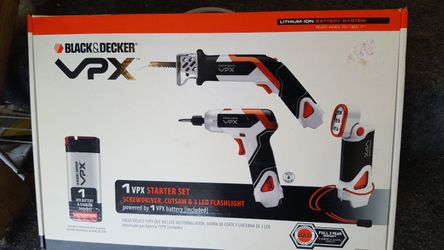 Black&Decker screwdriver,cutsaw,led flashlight