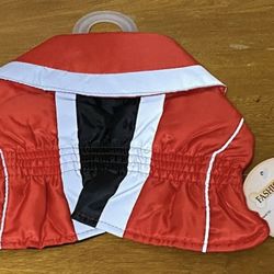 FASHION PET Dog Red Gray Stripe City Sport Jacket Coat Size X-Small 8"