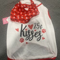 Dog Valentine Shirt With Bib