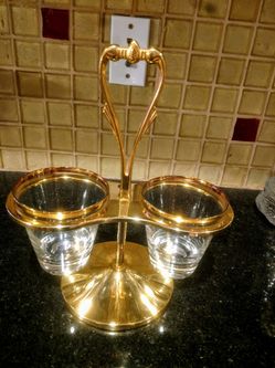 Mid Century Brass Relish Carousel
