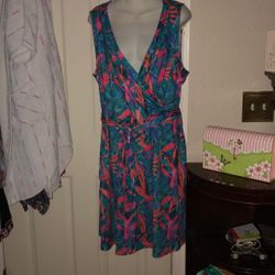 Tropical Design Summer Dress 