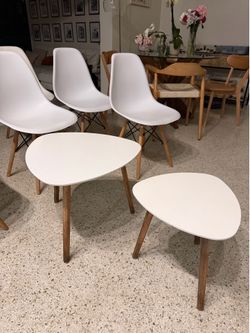 6 Chairs + 2 small tables