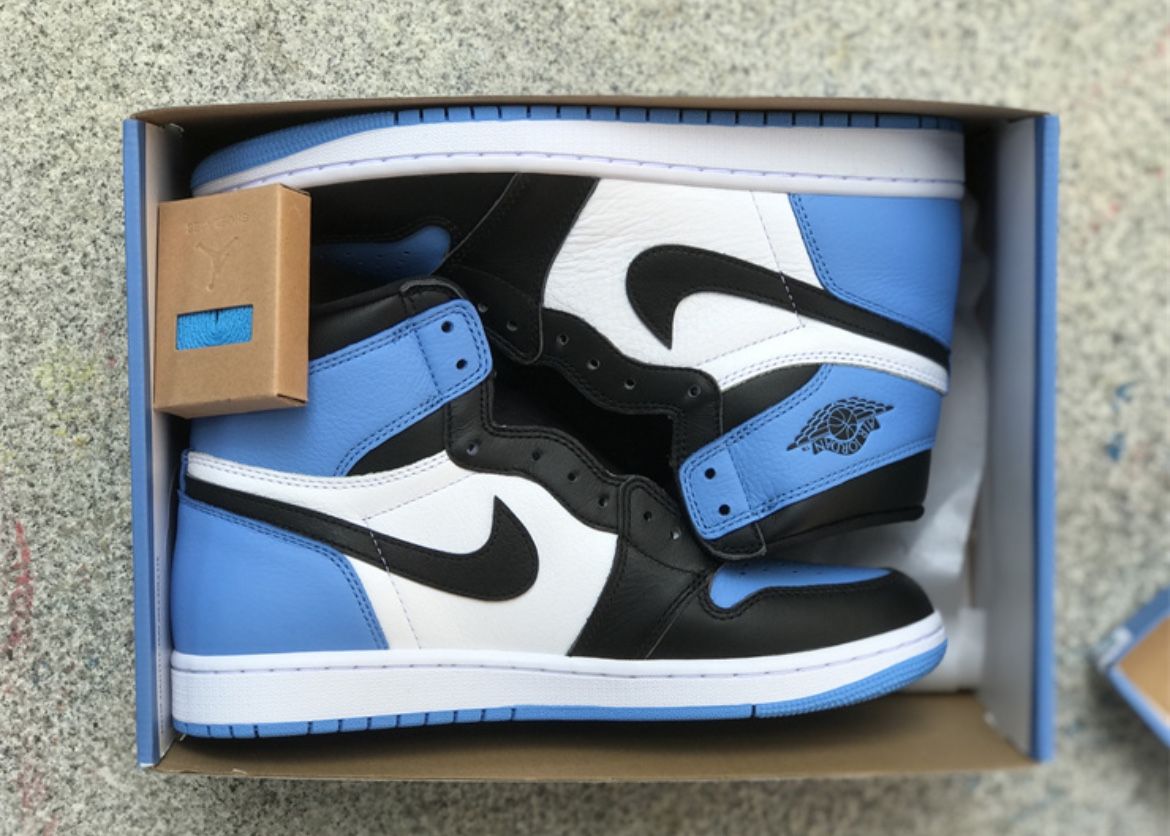 Brand New Air Jordan 1 High OG ‘UNC Toe’ – Size 7–13 – Authentic – $195 (Local Pickup)