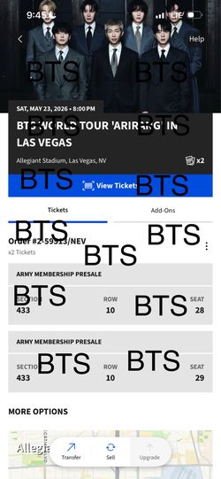 BTS Las Vegas Tickets