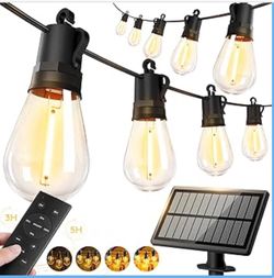 50ft-Solar-Powered-Lights-Outdoor-Waterproof-String Lights-Outside-Patio-Yard-Garden-Fence-Backyard-Deck-Porch-Balcony-Patios-Camping Brand New