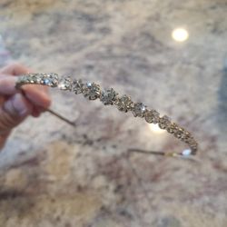 Gold Rhinestones  Hair Band, New Condition With Tag