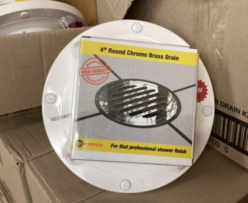 Wondercap 4 Inch Round Tile Drain Kits Brand New Attention Remodelers