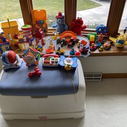 Little Tike Toy Box And Numerous Toys