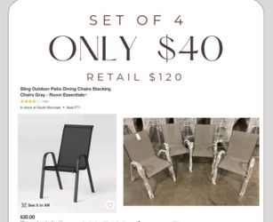 Set Of 4 Chairs For $40