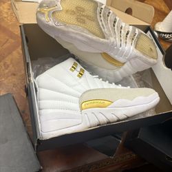 jordan 12 white/ metallic gold 