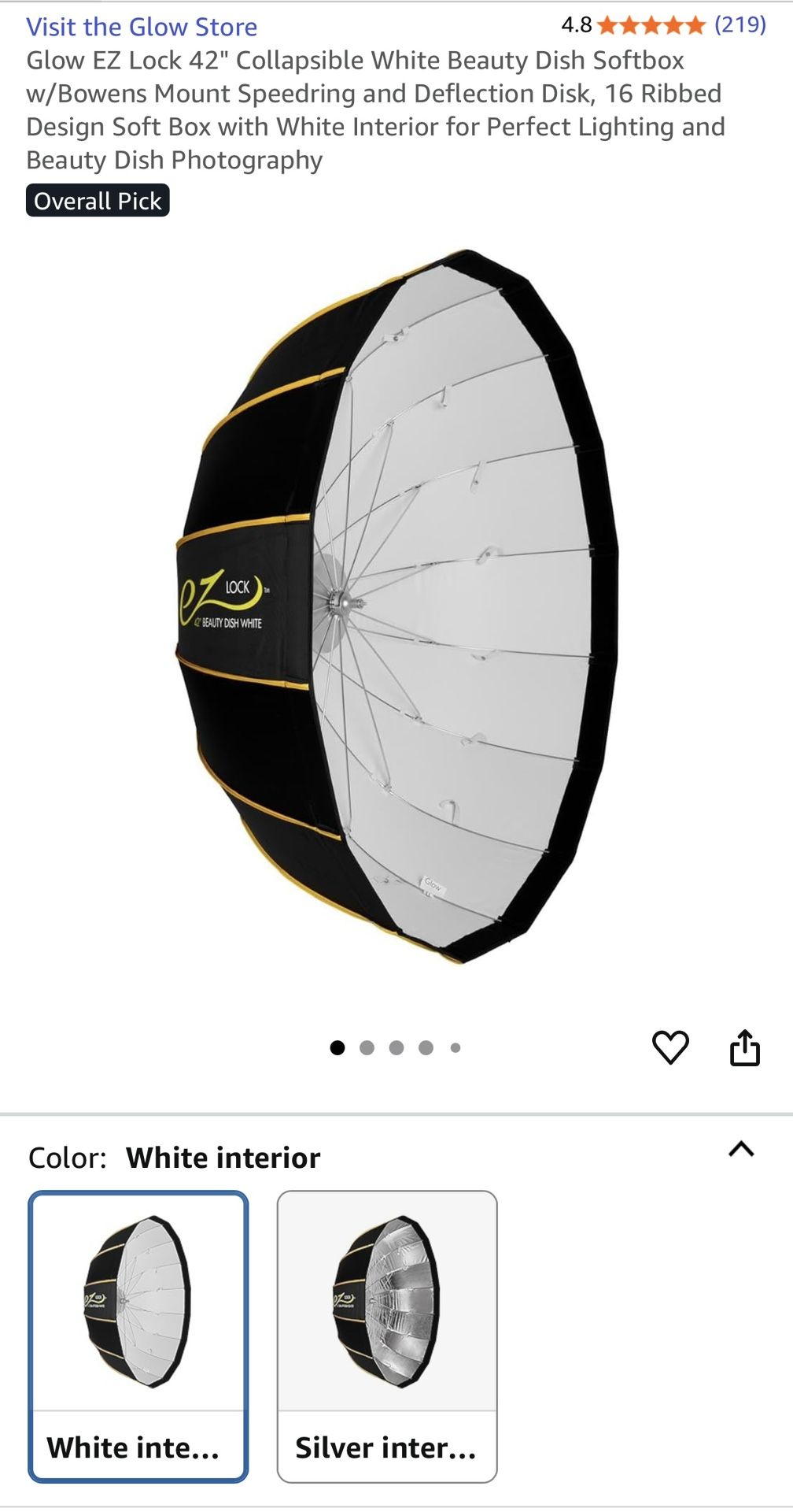 Photography Collapsible Softbox Beauty Dish