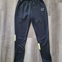 Nike Dri Fit Zip Ankle Elastic Waist Drawstring Black Jogger Pants Unisex Sz M