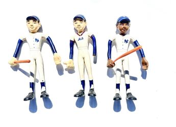 Amscan 1981 NY Yankee / Mets Bendable Figures 6 Inch 