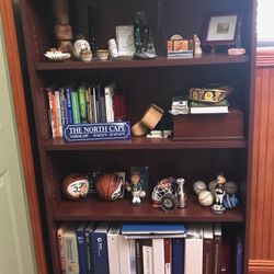 FURNITURE Dark Wood Shelving Cabinet Bookcase