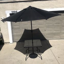 Patio Table With Umbrella And Base 