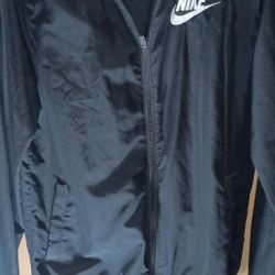 NIKE Nylon Parka Black Embroidery Women's  Size XL $35