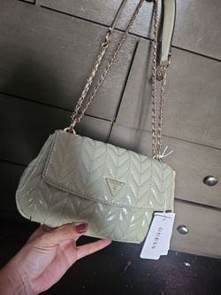 Guess Quilted Patent Crossbody Bag