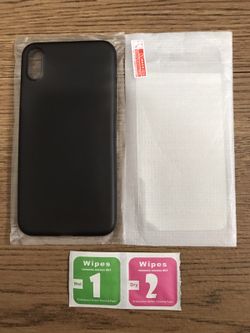 Case iPhone X and Glass screen protector
