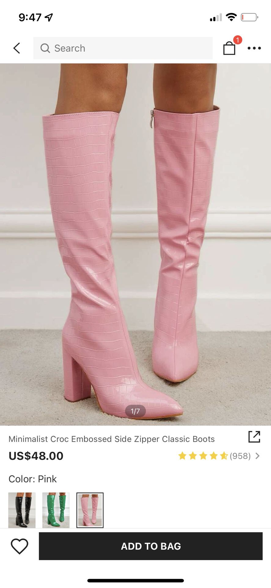 Bubble Gum Pink Leather Boots