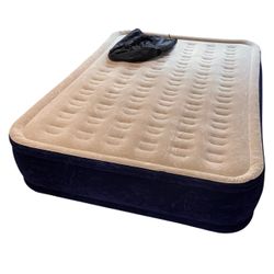 AIR MATTRESS INTEX QUEEN INFLATABLE BED WITH BUILT IN PUMP AND CARRYING BAG