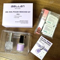 Gellen Gel Remover for Nails - Pro, Gel Polish Remover with Peelable Liquid Latex for Nails, Gel Nai