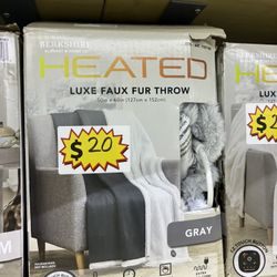 Berkshire Blanket & Home Co Heated Luxe Faux Fur Throw
