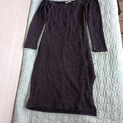 Charlotte Russe Women’s Off Shoulder Collar Dress Size Small Black/Gray