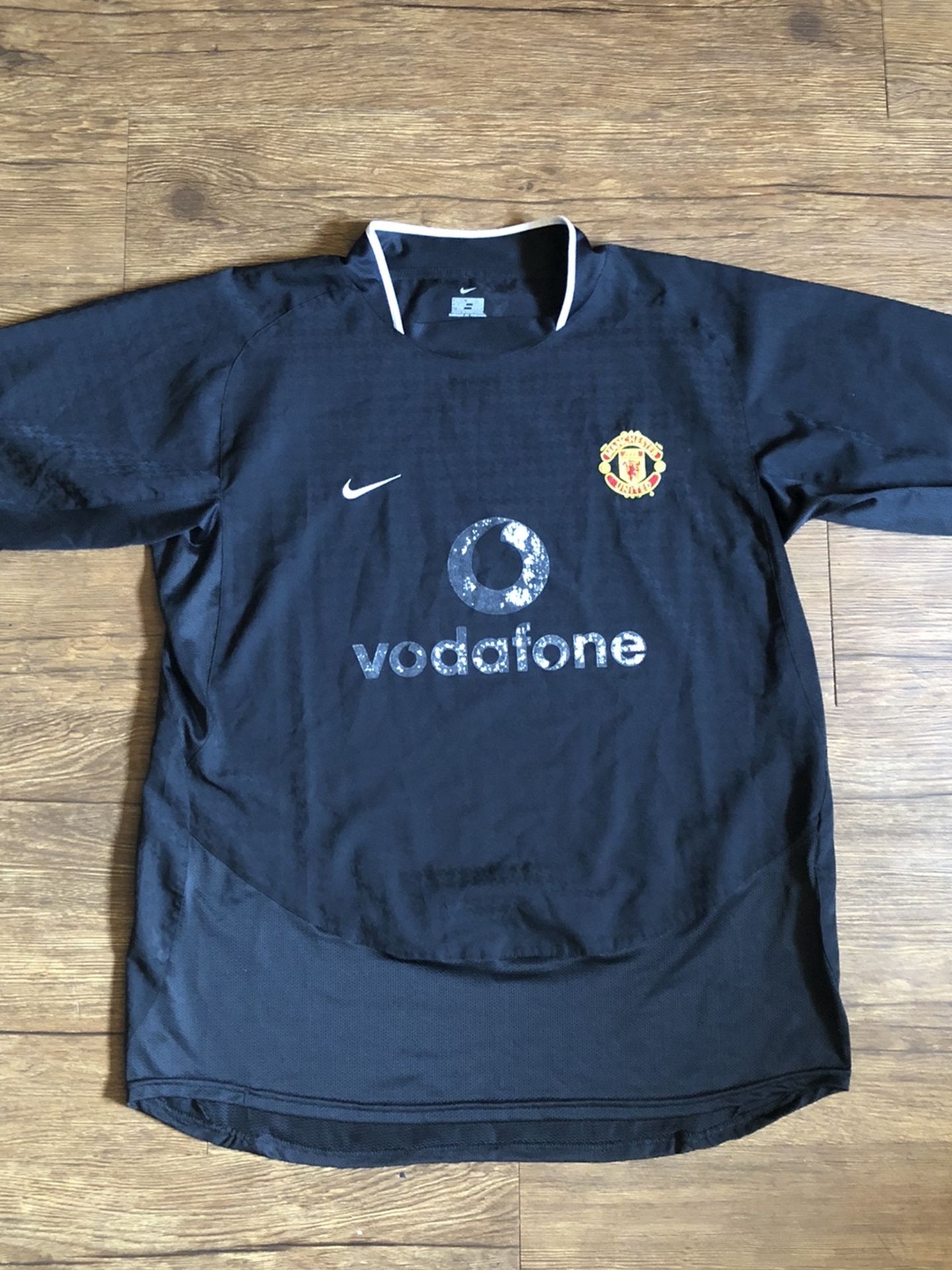 Manchester United Black Nike Vodafone Jersey