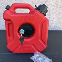 Red 3L Fuel Tank Spare Gas Container W/ Lock