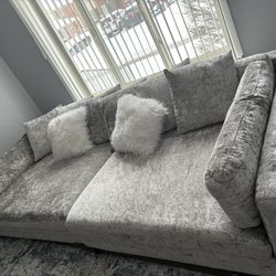Beautiful Grey/Silver Couch