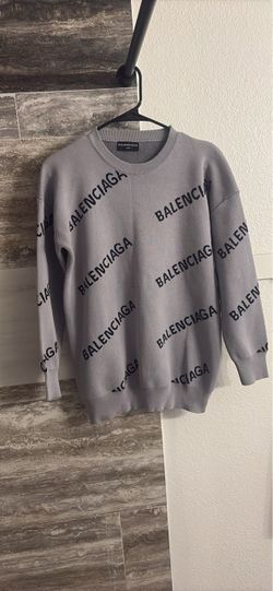 Balenciaga Allover Logo Knit Sweater