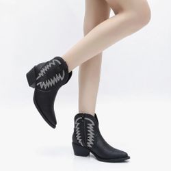 Black Womens Boots 8.5 Size New