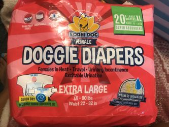 Doggy diapers for females extra large 14 waste 22 to 32 inches super absorbent