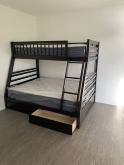 New In Box Full/twin Bunk Bed With Mattresses (Read Description Below)