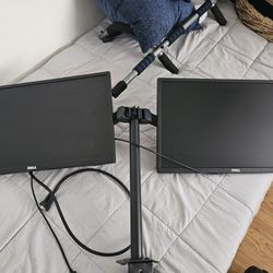 DELL FULL HD MONITORS 23" (SET OF 2 W/MOUNT)