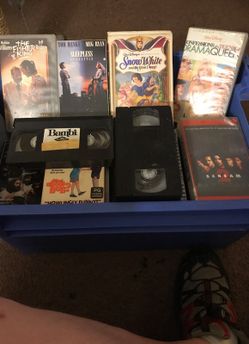 VCR tapes with Disney movies