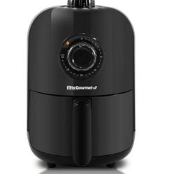 Elite Gourmet EAF1121 Personal 1.1 Qt. Compact Space Saving Electric Hot Air Fryer Oil-Less Healthy Cooker, Timer & Temperature Controls, 1000W. New.