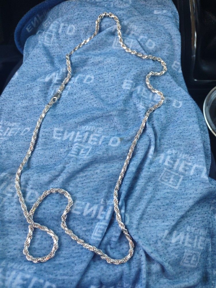 Rope Silver Chain 9.25