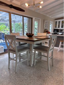 Bar height dining set