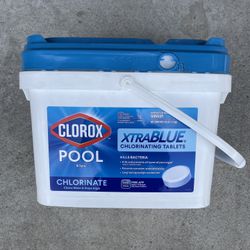 Clorox Pool & Spa Chlorine 3 inch Tablets 25-lb Bucket Xtra Blue Chlorine 