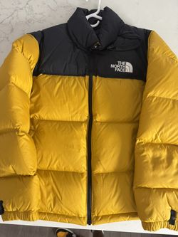 North face Puffy Jacket 700 Yellow And Black L 