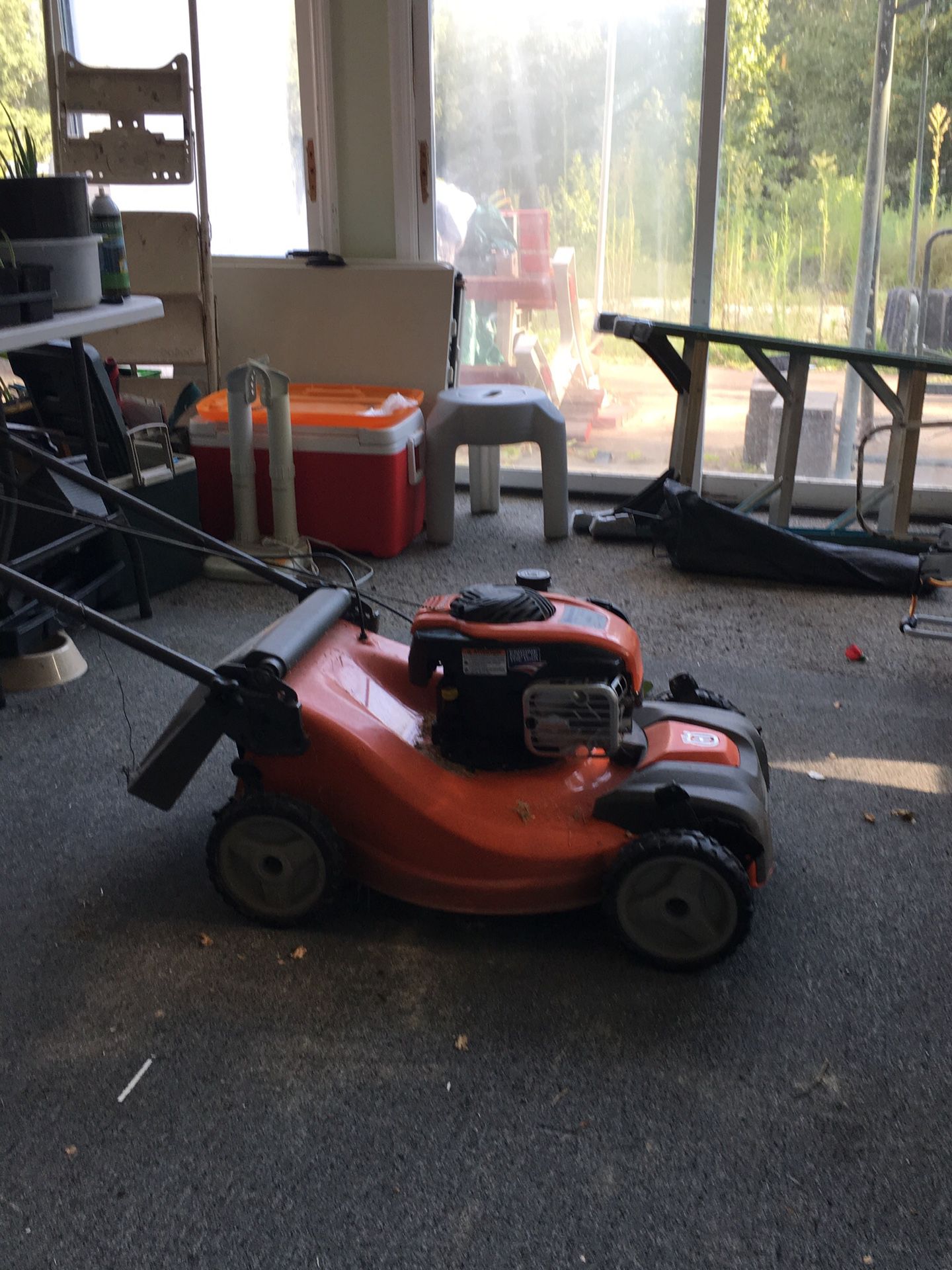 Husqvarna, self perpelled mower with Briggs and Stratton motor 6.25.ex serious, has bagged, only one year old my brother passed and i dont need it,